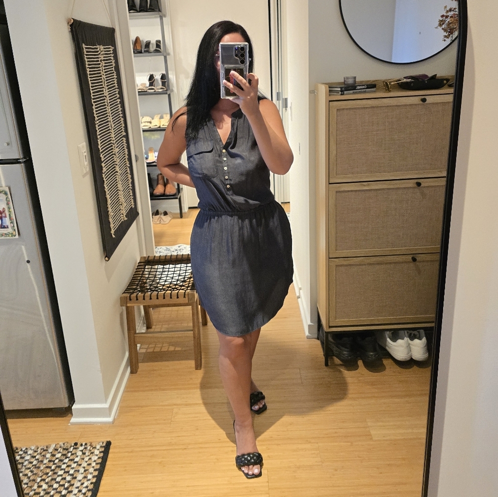 Gray Sleeveless Midi Dress